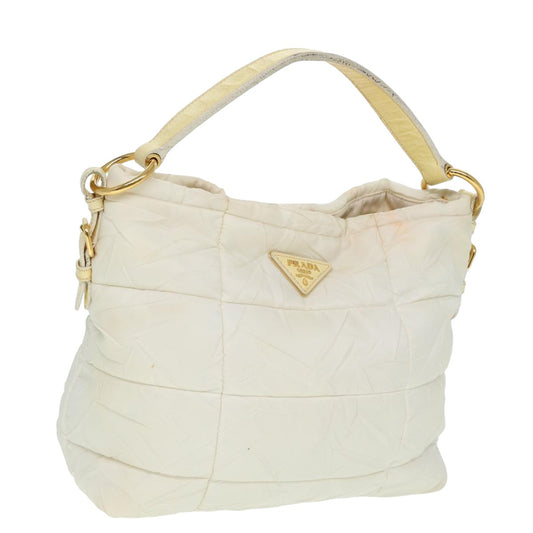 PRADA Shoulder Bag Nylon White  78332