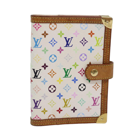 LOUIS VUITTON Multicolor Agenda PM Day Planner Cover White R21074 LV 78352