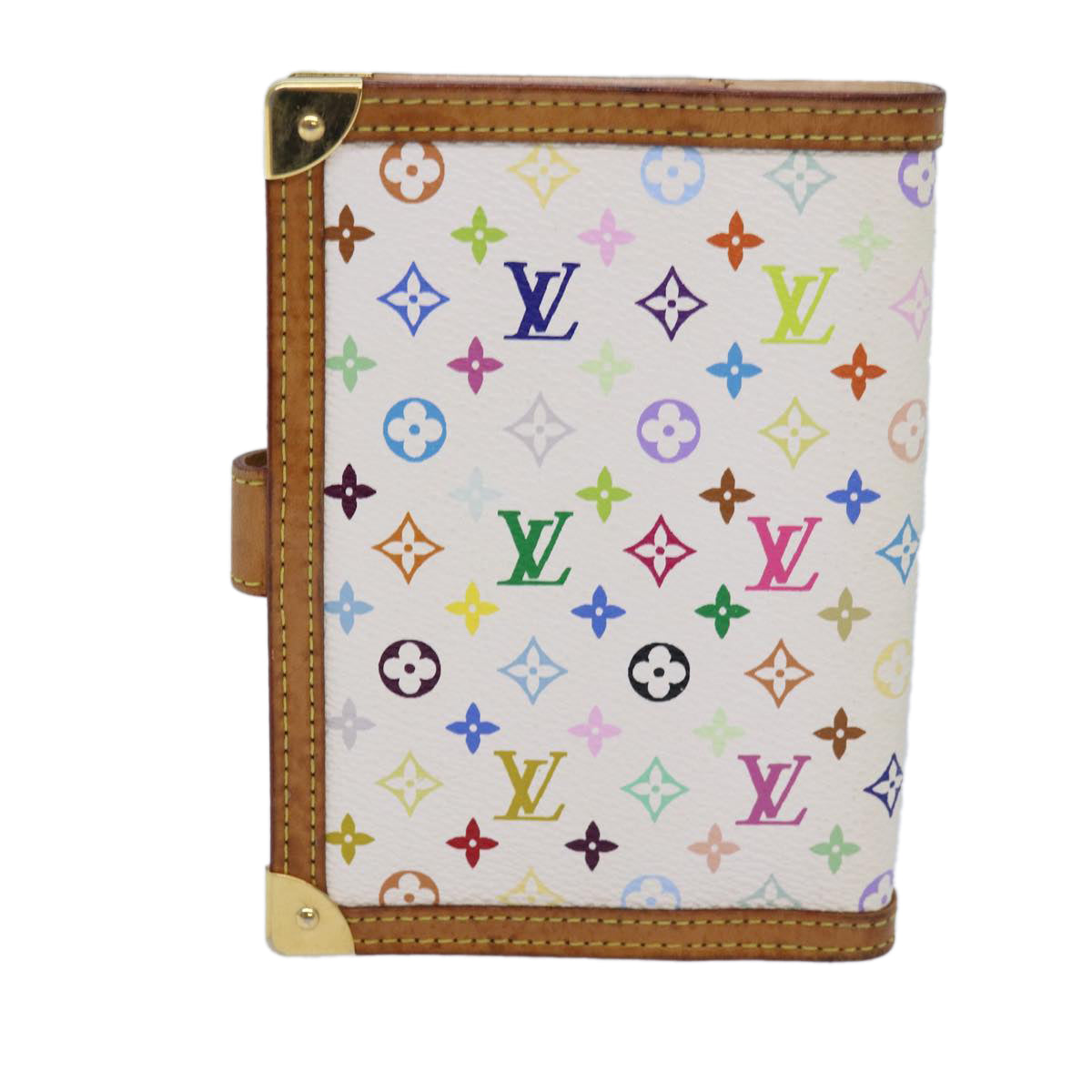 LOUIS VUITTON Multicolor Agenda PM Day Planner Cover White R21074 LV 78352