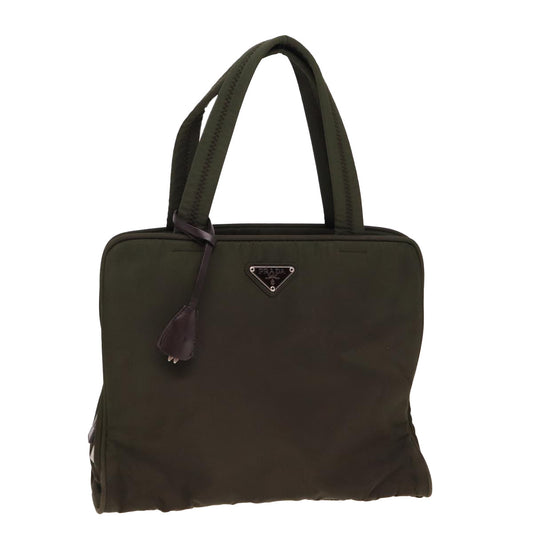 PRADA Hand Bag Nylon Khaki  78419