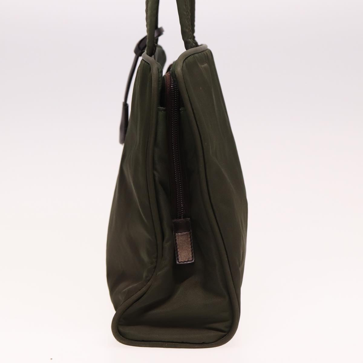 PRADA Hand Bag Nylon Khaki  78419