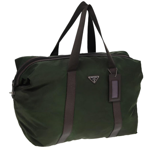 PRADA Boston Bag Nylon Khaki  78423