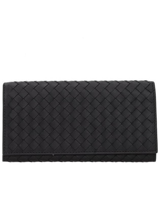Bottega Veneta Intrecciato Long Wallet Black