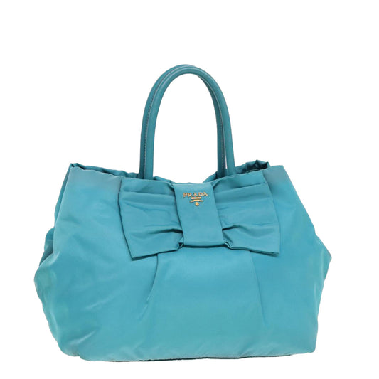 PRADA Hand Bag Nylon Turquoise Blue  78452