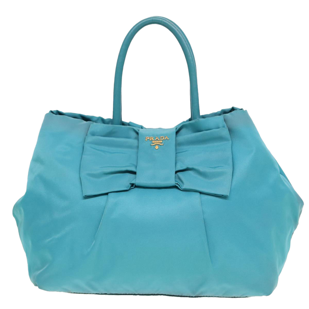 PRADA Hand Bag Nylon Turquoise Blue  78452