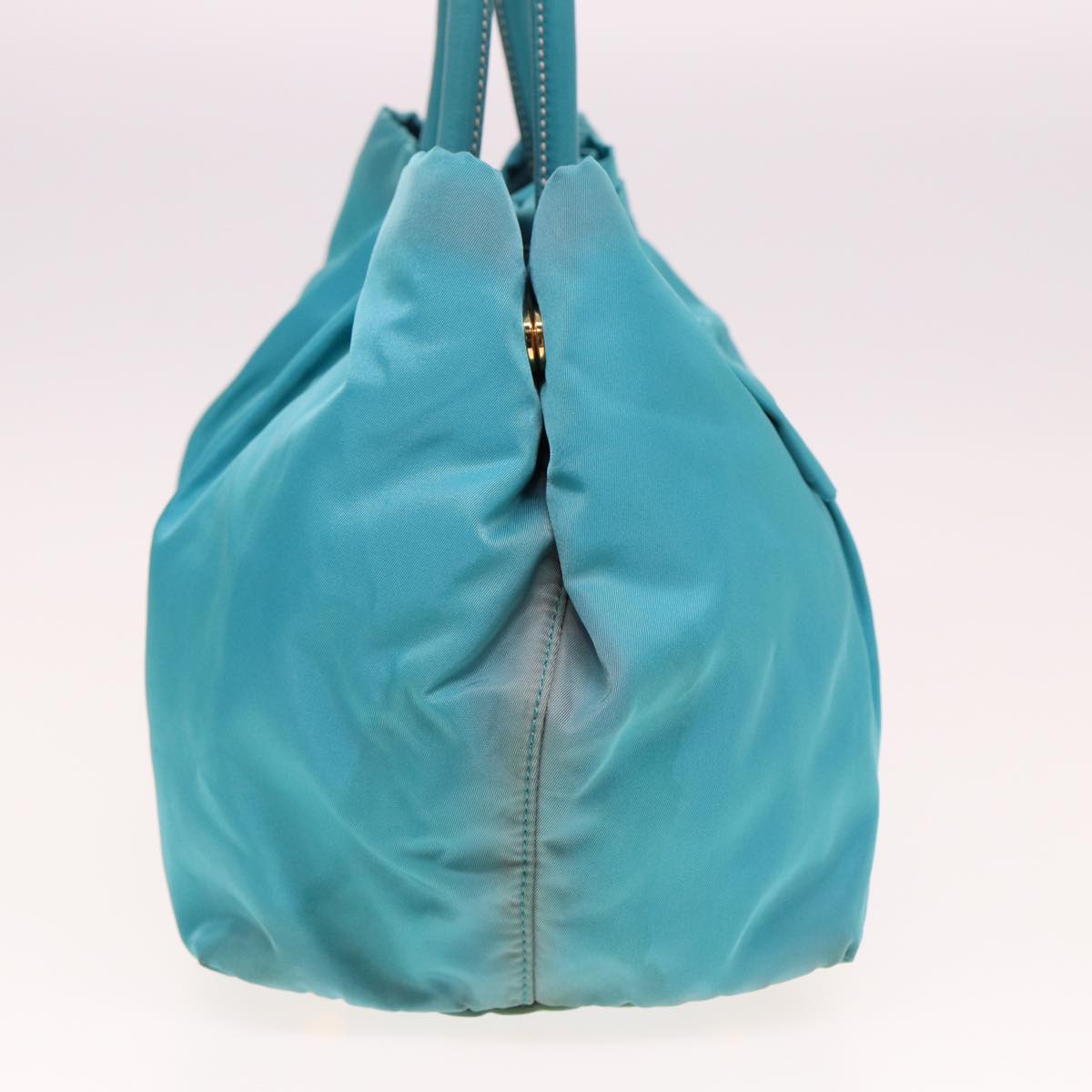 PRADA Hand Bag Nylon Turquoise Blue  78452
