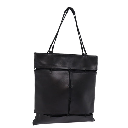 PRADA Hand Bag Leather Black  78465