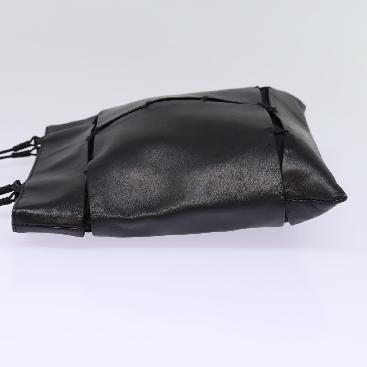 PRADA Hand Bag Leather Black  78465