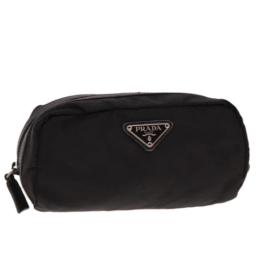 PRADA Pouch Nylon Black  78608