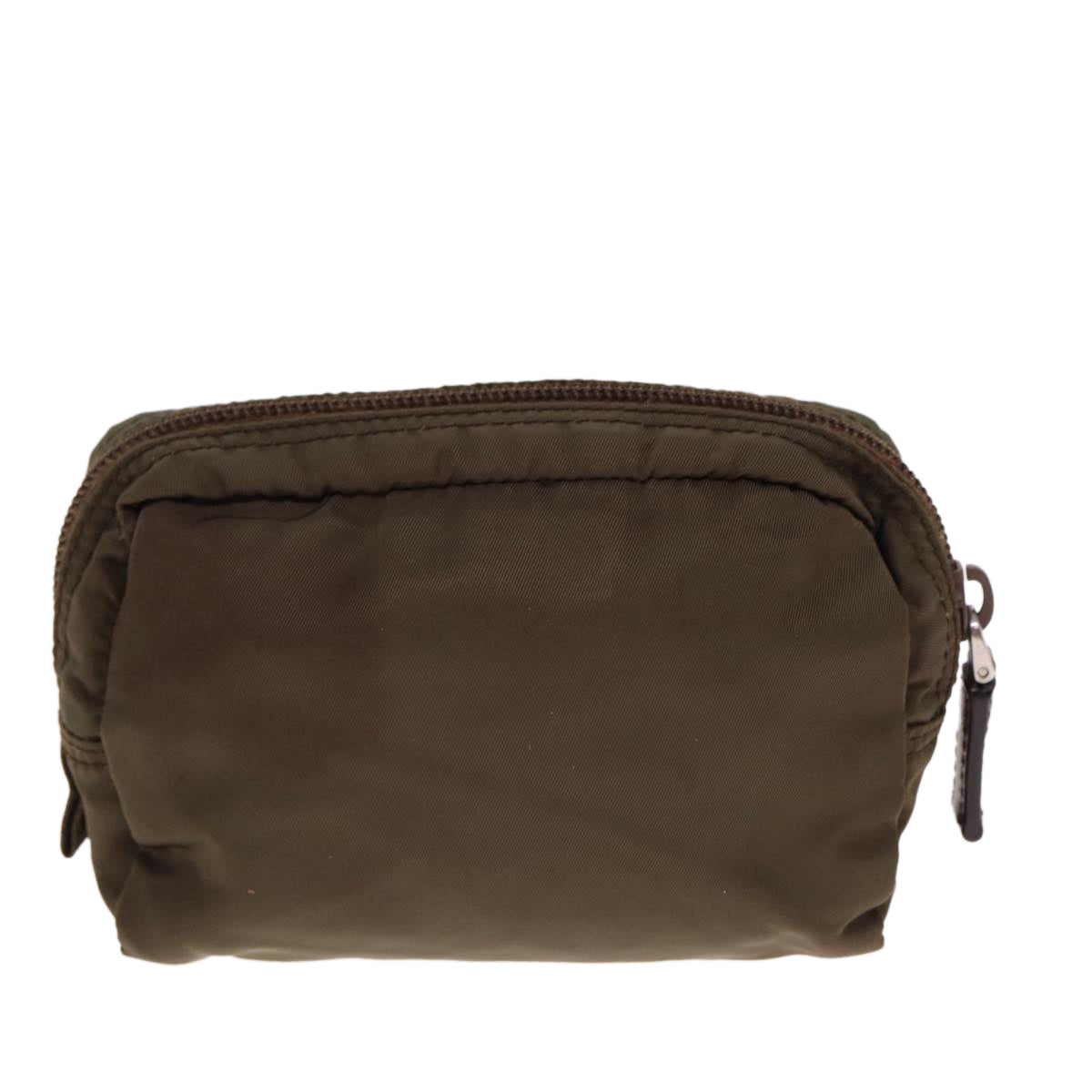 PRADA Pouch Nylon Khaki  78625