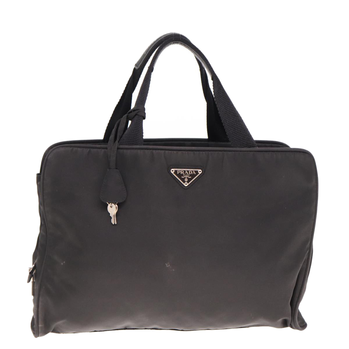PRADA Hand Bag Nylon Black  78643