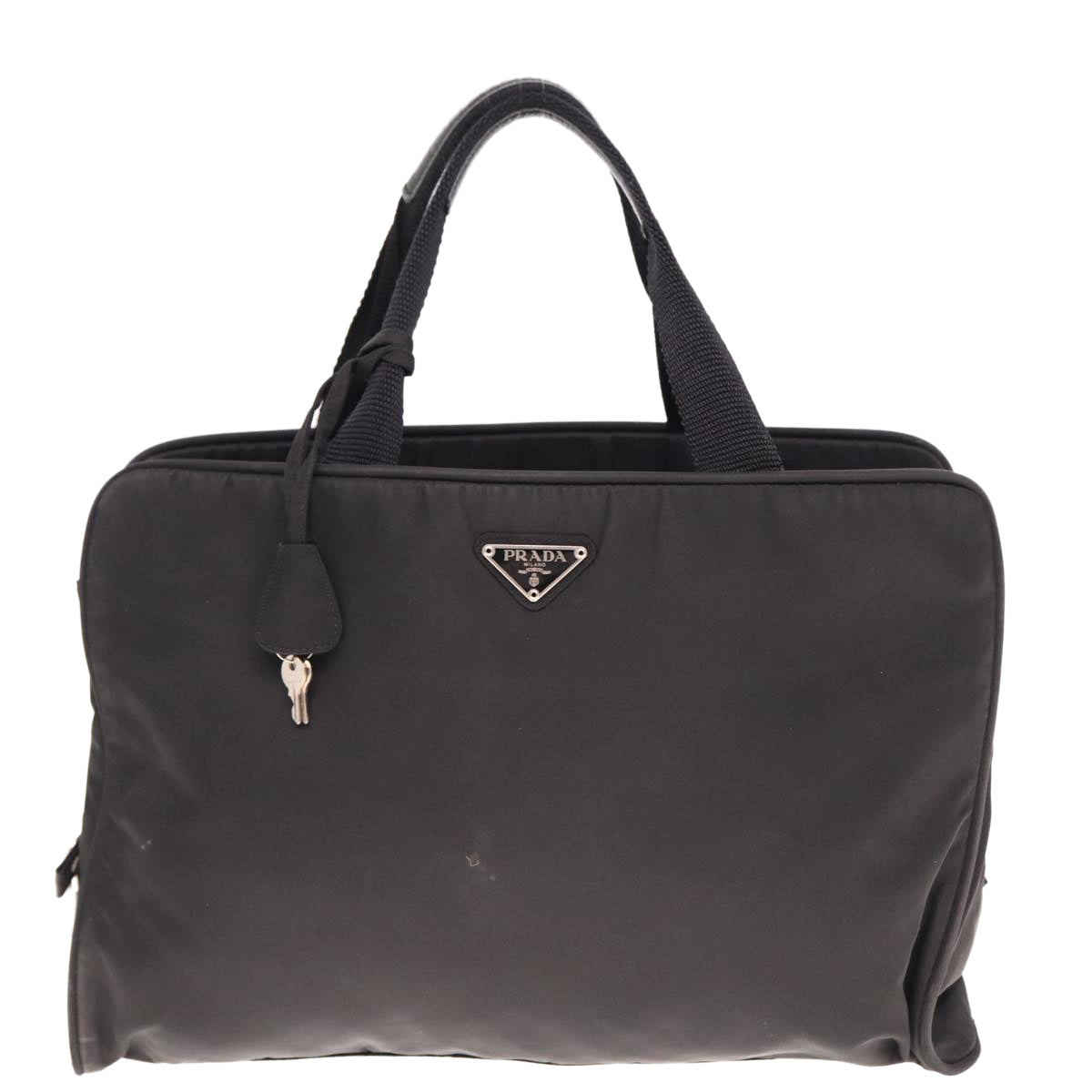 PRADA Hand Bag Nylon Black  78643