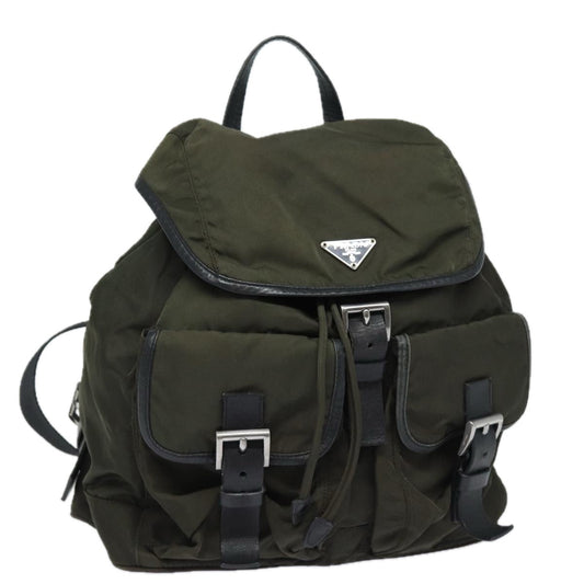 PRADA Backpack Nylon Khaki  78806