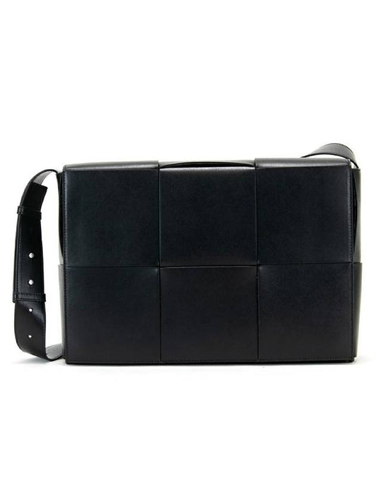 Bottega Veneta Intrecciato Shoulder Bag Black