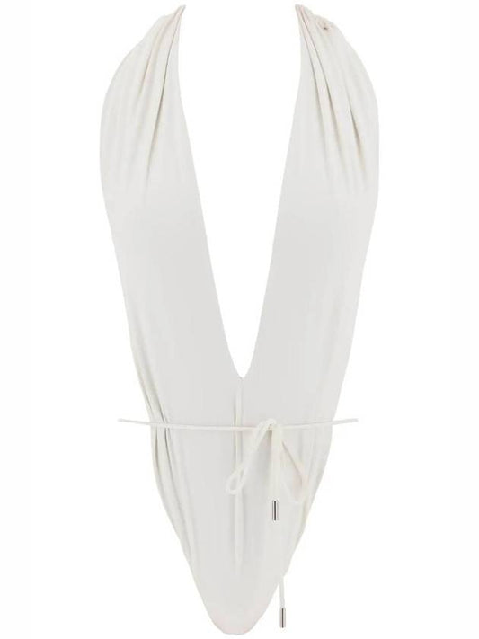 Saint Laurent H71 783574y37pg 9078 Women's Swimwear Swimwear Swim Shorts Shorts Logo WOMAN WHITE SWIMWEAR
