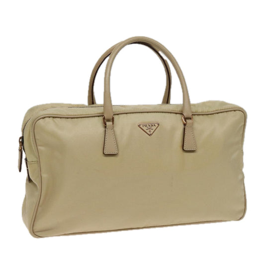 PRADA Hand Bag Nylon Cream  79109