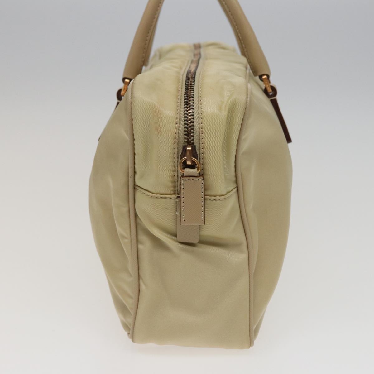 PRADA Hand Bag Nylon Cream  79109