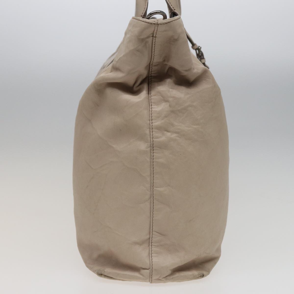 PRADA Hand Bag Leather 2way Beige  79147