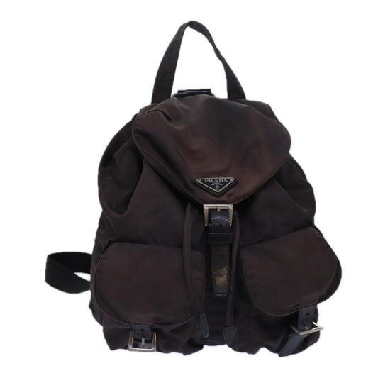 PRADA Backpack Nylon Brown  79149