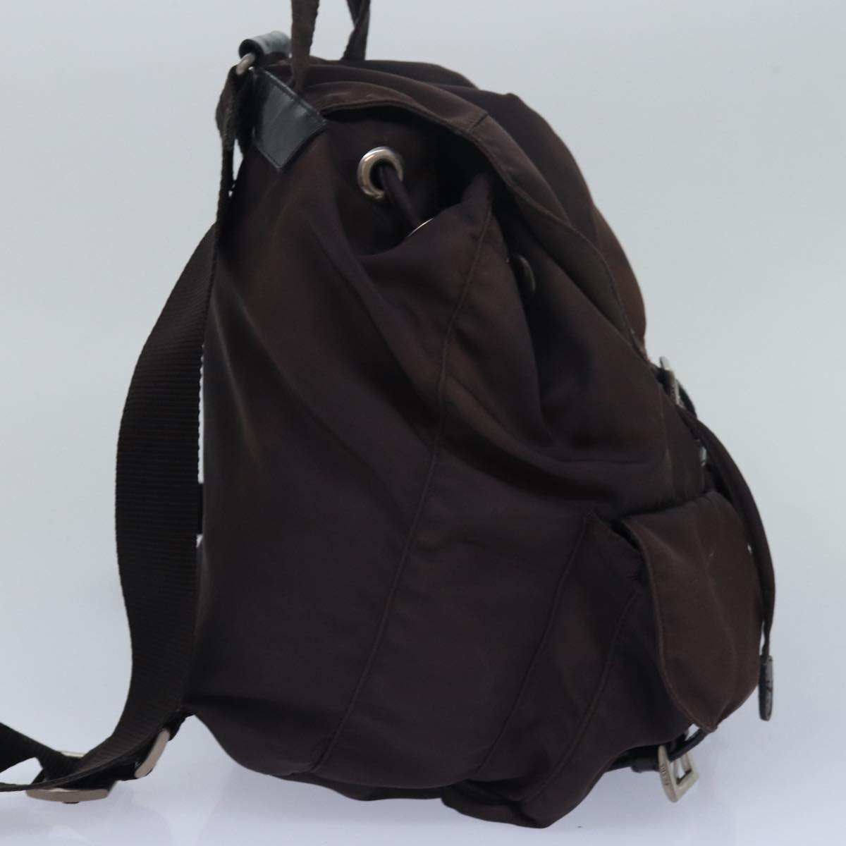 PRADA Backpack Nylon Brown  79149