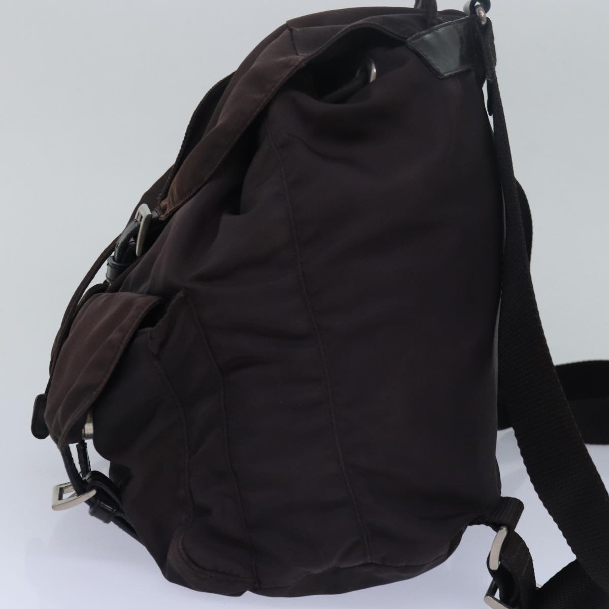 PRADA Backpack Nylon Brown  79149
