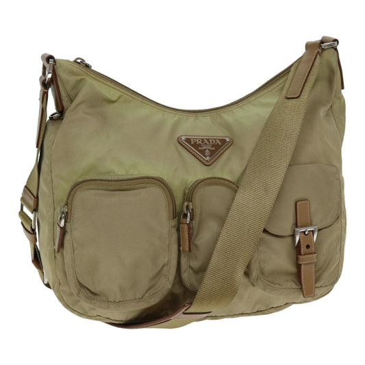 PRADA Shoulder Bag Nylon Beige  79150