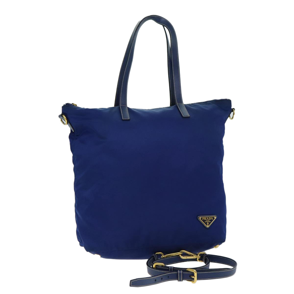 PRADA Tote Bag Nylon 2way Blue  79151