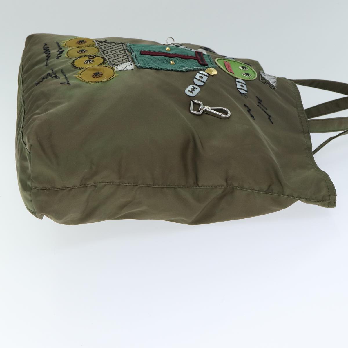PRADA Robot Tote Bag Nylon Khaki  79153