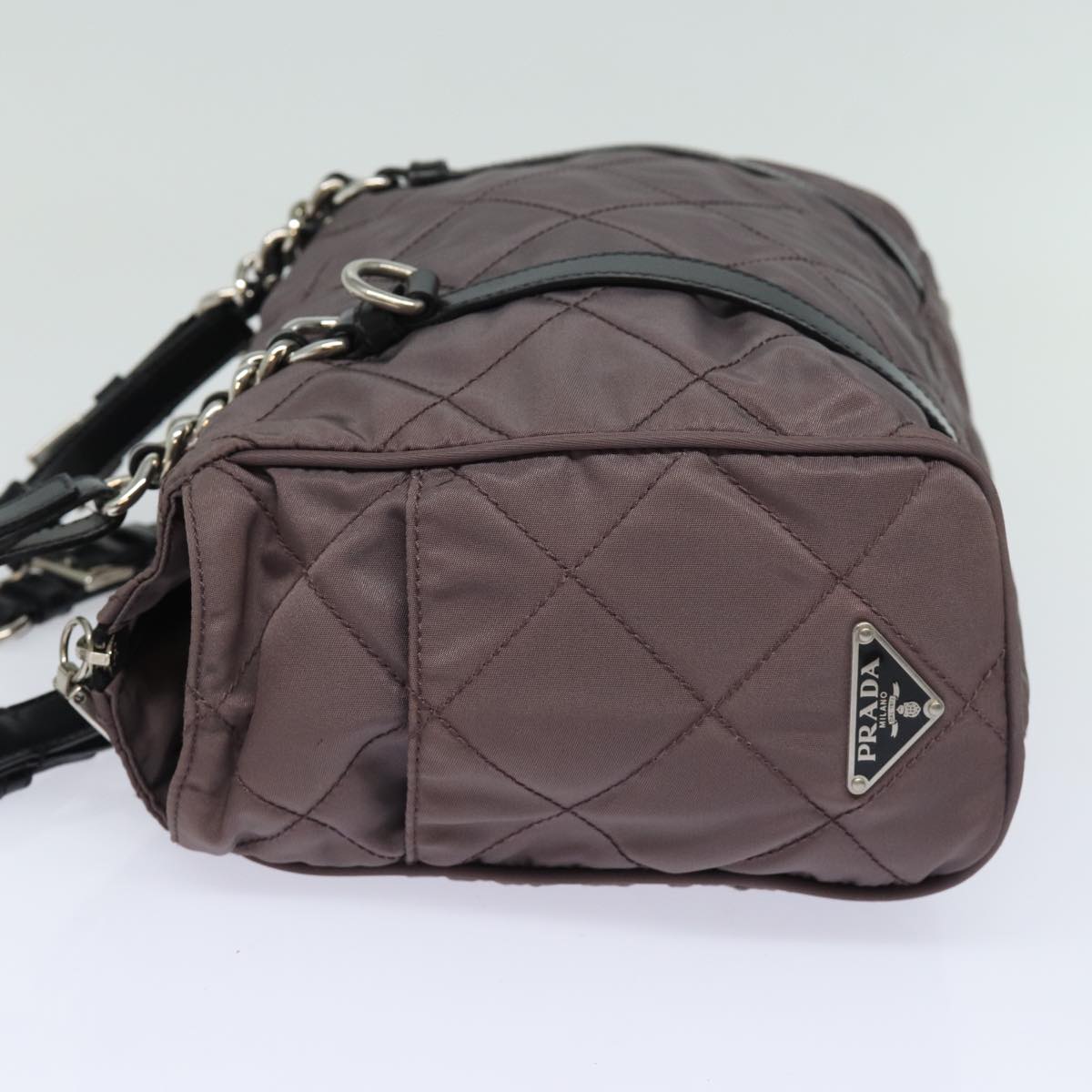 PRADA Chain Shoulder Bag Nylon Purple  79154