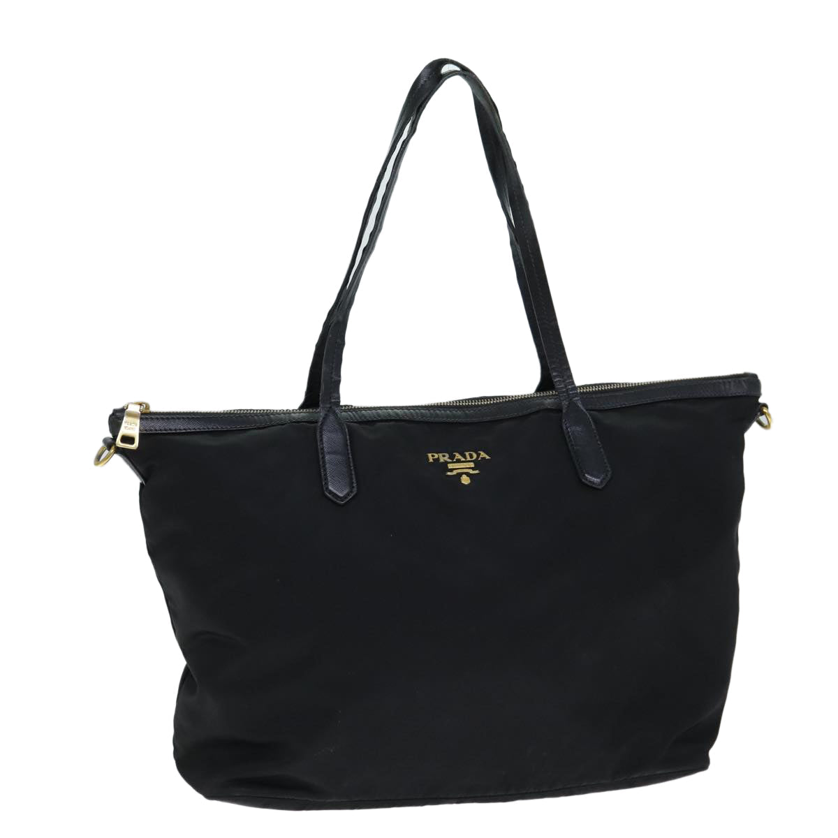 PRADA Tote Bag Nylon Black  79156