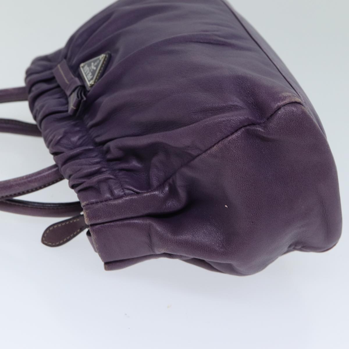 PRADA Hand Bag Leather Purple  79217