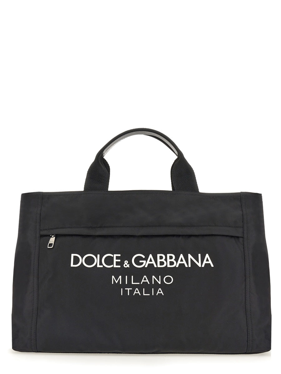 Dolce & Gabbana Men Borsone In Nylon Con Logo