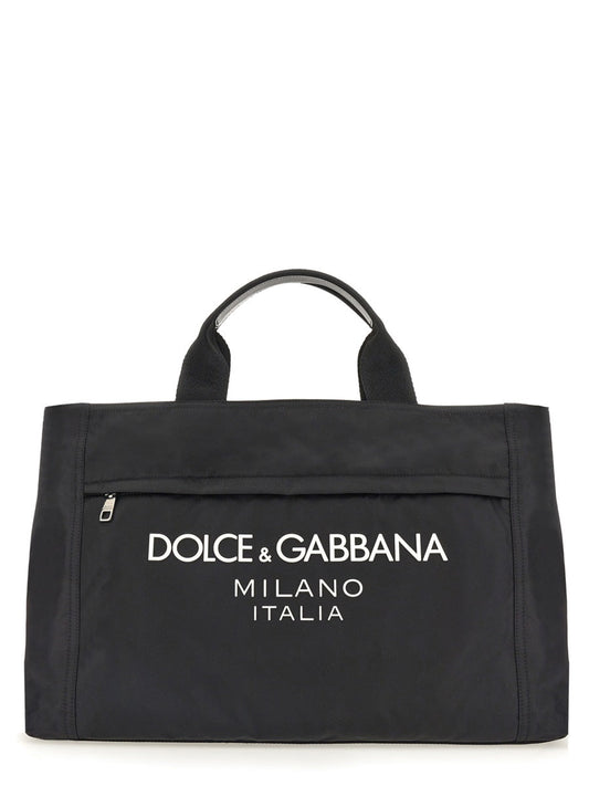 Dolce & Gabbana Men Borsone In Nylon Con Logo