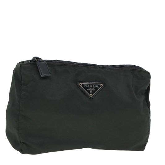 PRADA Pouch Nylon Khaki  79278