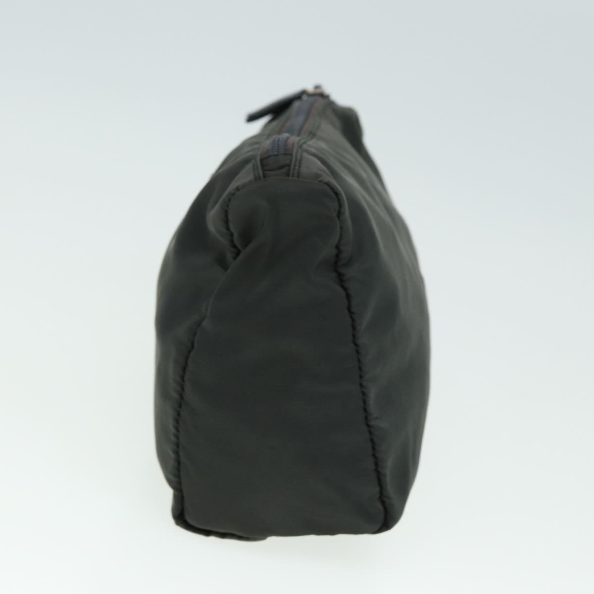 PRADA Pouch Nylon Khaki  79278