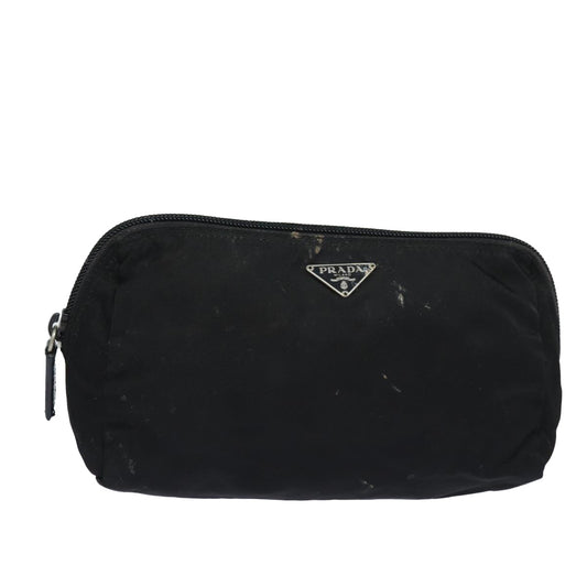 PRADA Pouch Nylon Black  79279