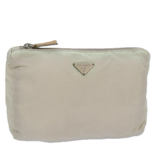 PRADA Pouch Nylon Cream  79280