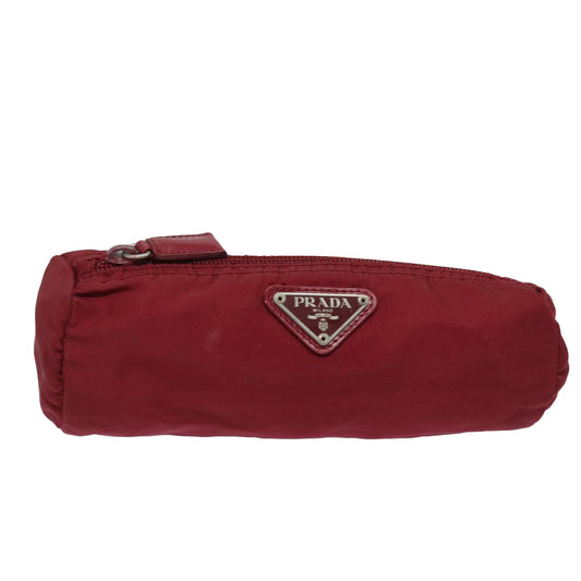 PRADA Pouch Nylon Red  79282