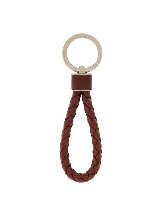 Bottega Veneta Intrecciato Leather Key Holder Barolo