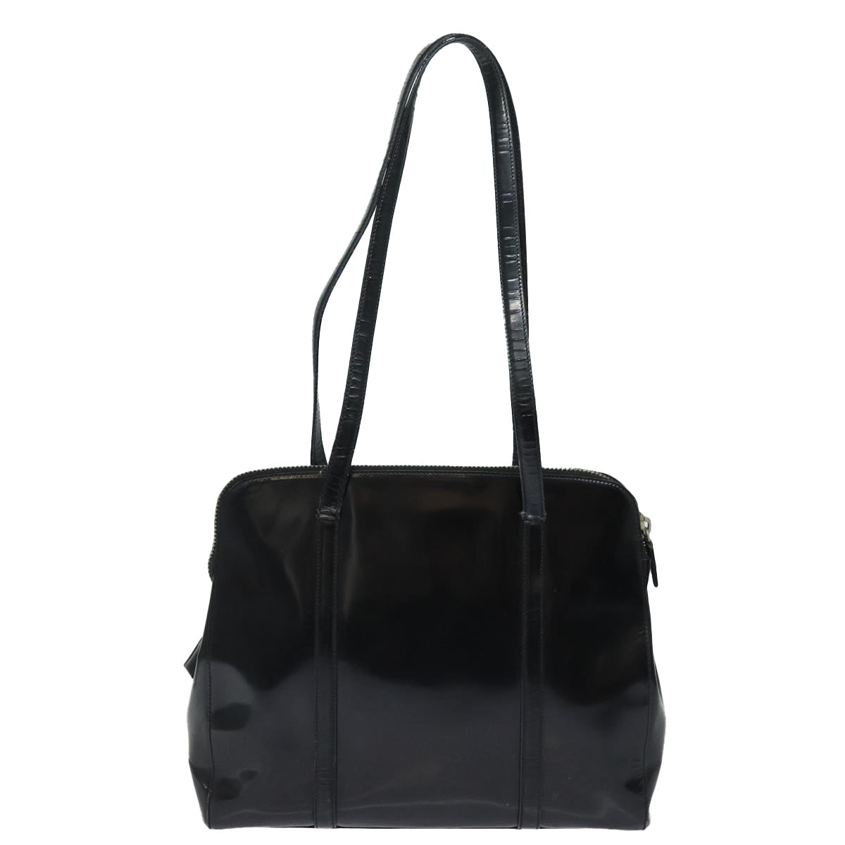 PRADA Tote Bag Enamel Black  79302