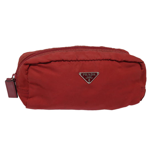 PRADA Pouch Nylon Red  79314