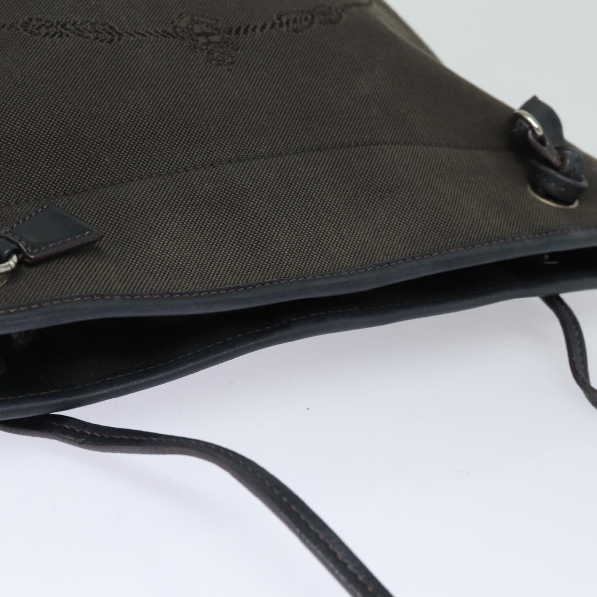 PRADA Shoulder Bag Canvas Brown  79327