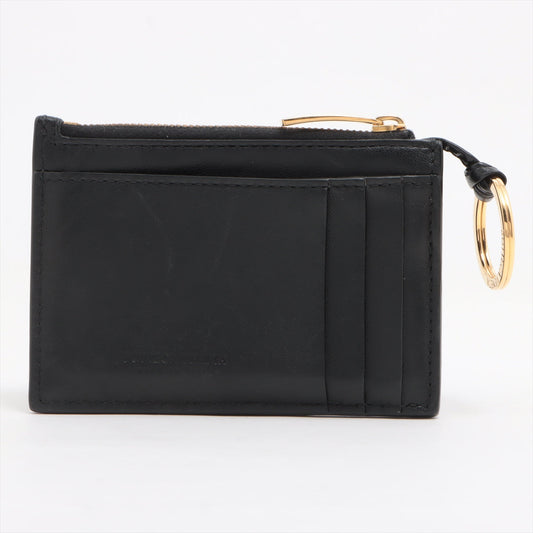 Bottega Veneta  Maxine Incharted Leather Coin Case Black
