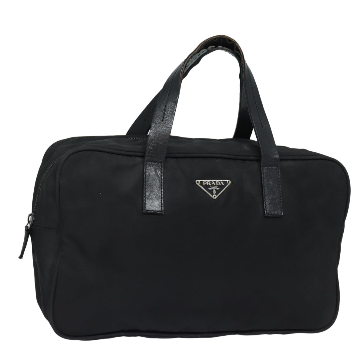 PRADA Hand Bag Nylon Black  79356