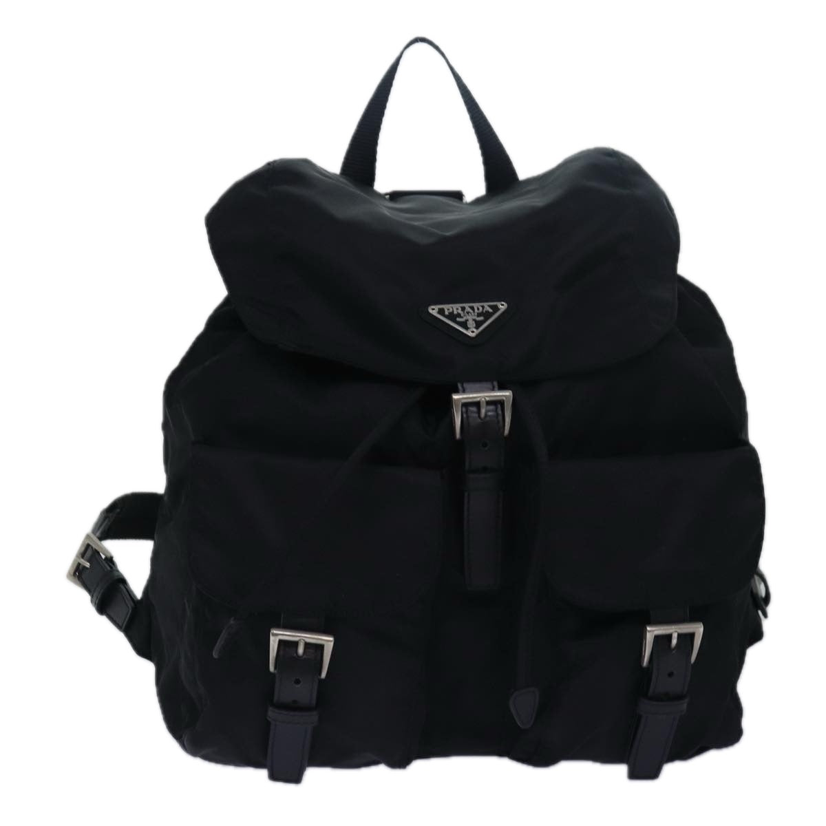 PRADA Backpack Nylon Black  79370