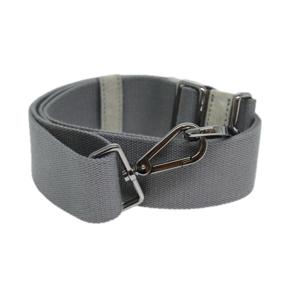 PRADA Adjustable Canapa Shoulder Strap Canvas 24.8""-44.1"" Gray  79526