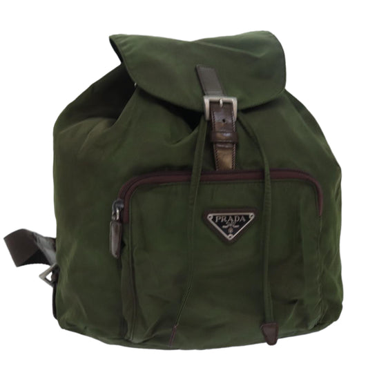 PRADA Backpack Nylon Khaki  79546