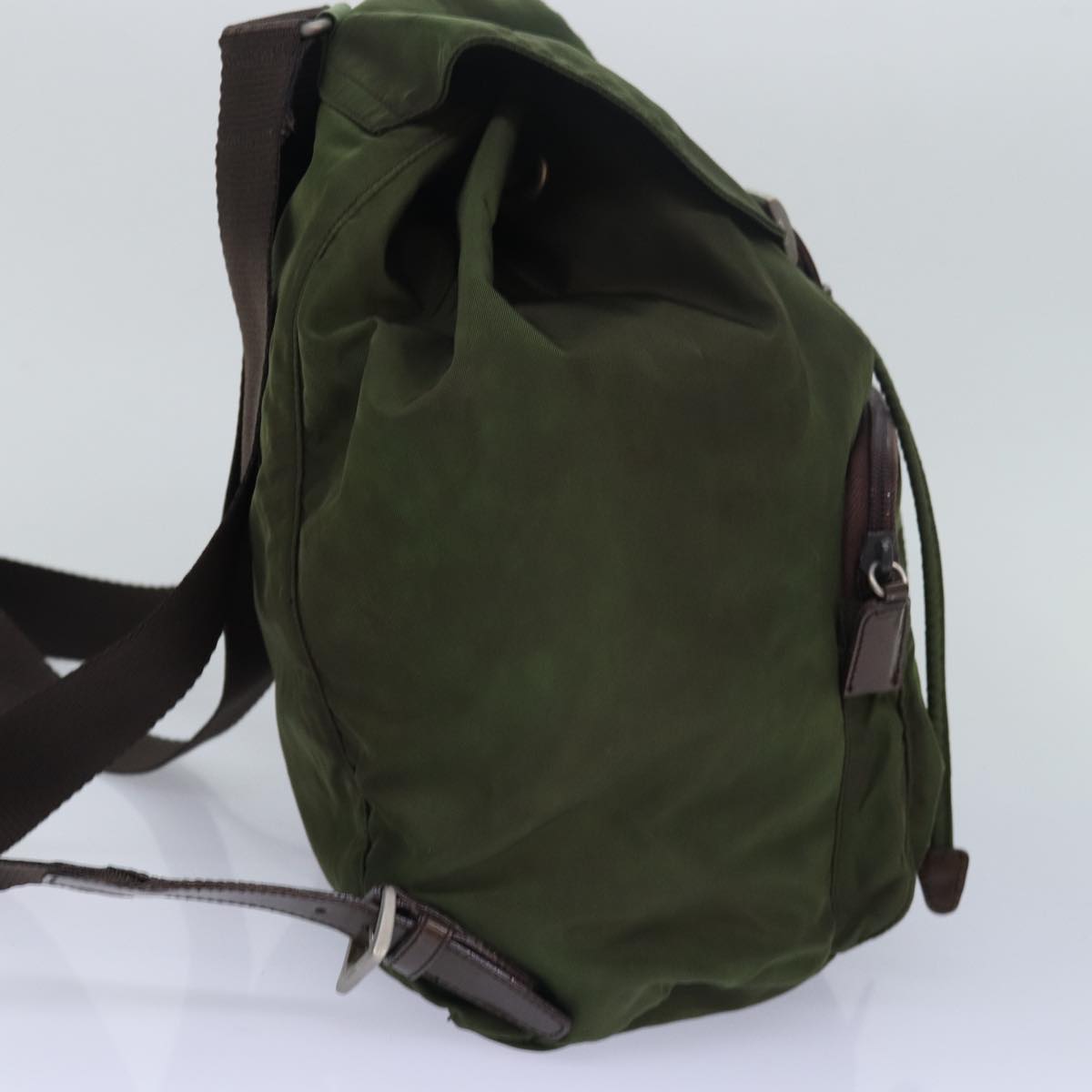 PRADA Backpack Nylon Khaki  79546