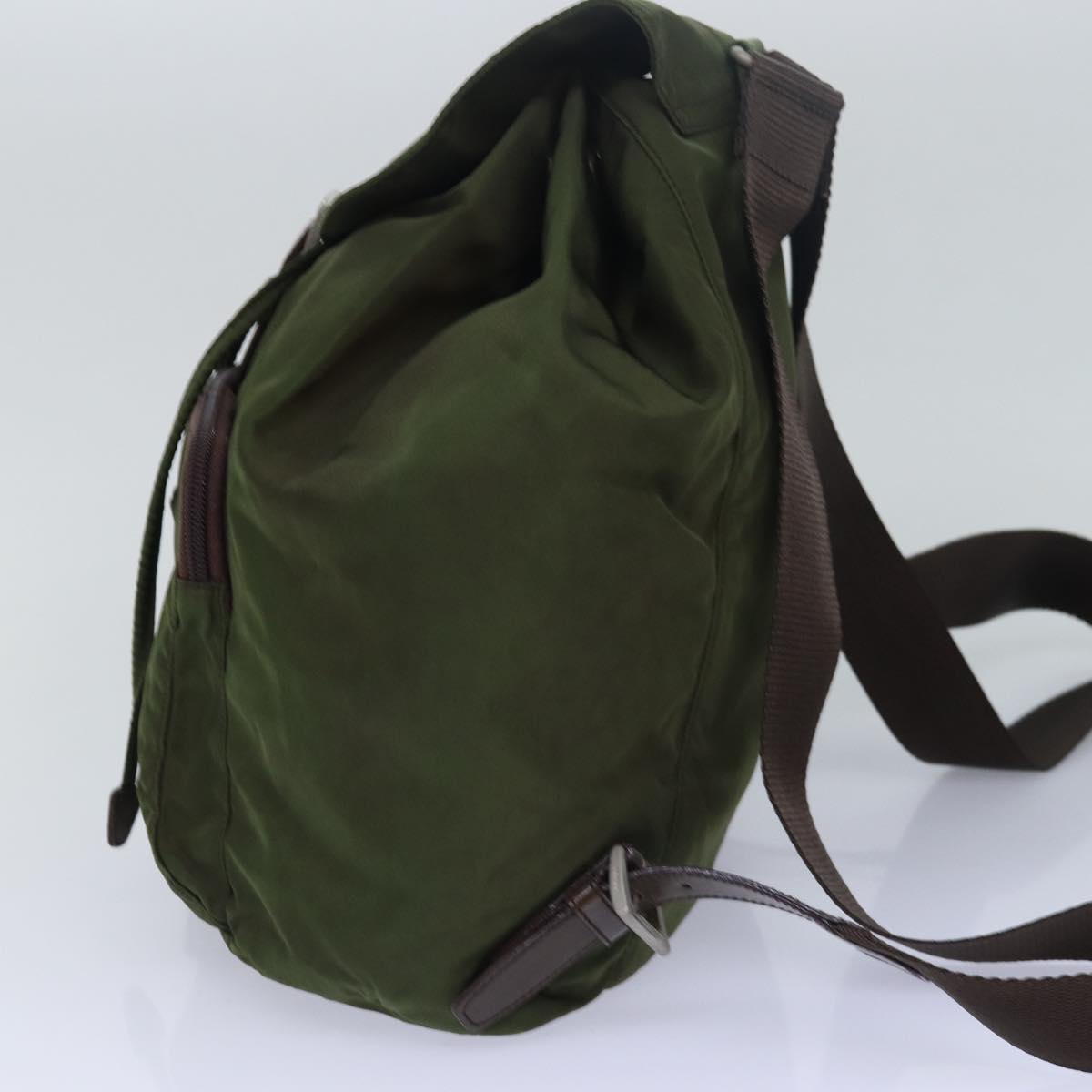 PRADA Backpack Nylon Khaki  79546