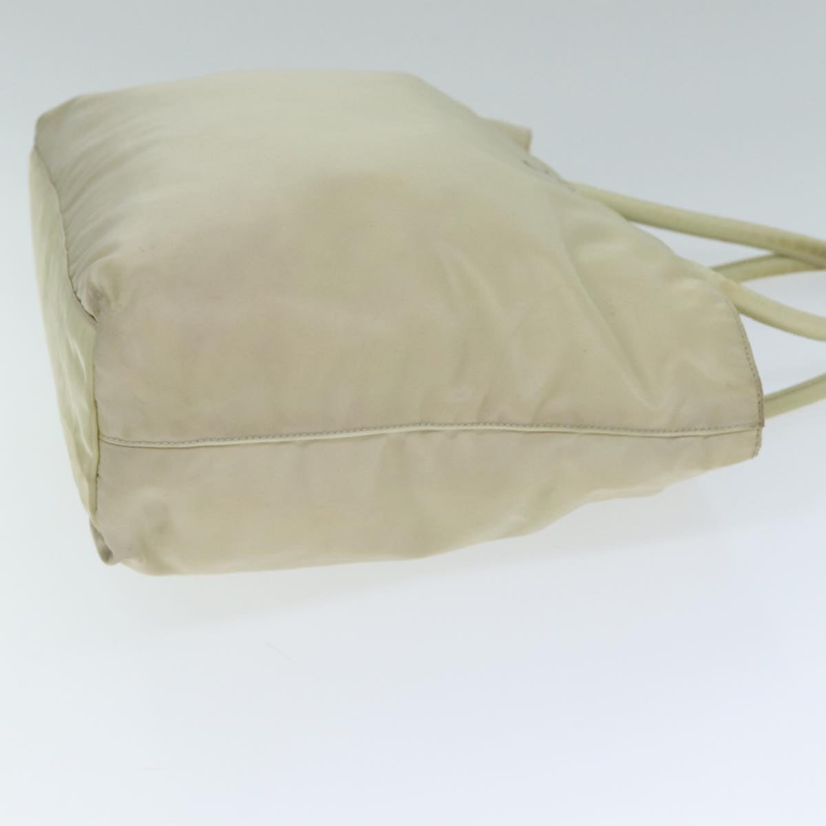 PRADA Hand Bag Nylon Beige  79637